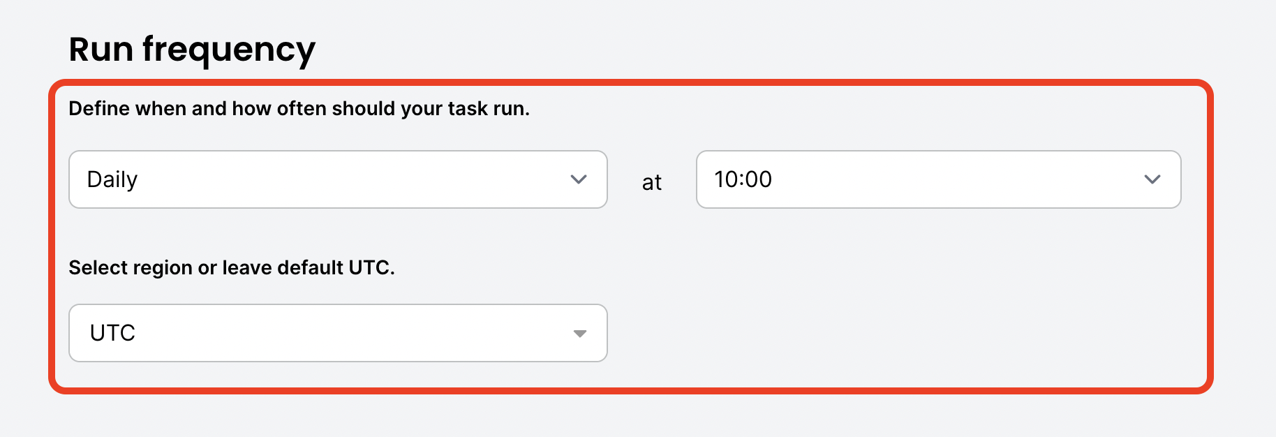 Run frequency